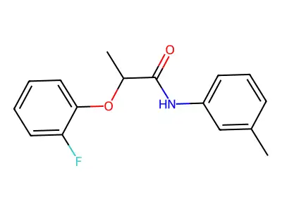 2-(2-fluorophenoxy)-N-(3-methylphenyl)propanamide structure