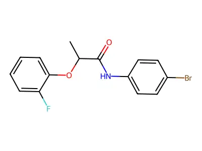 N-(4-bromophenyl)-2-(2-fluorophenoxy)propanamide structure