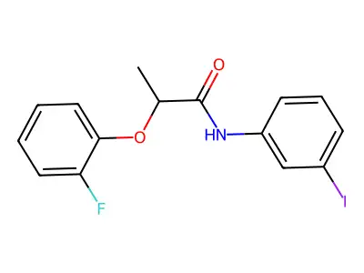 2-(2-fluorophenoxy)-N-(3-iodophenyl)propanamide structure
