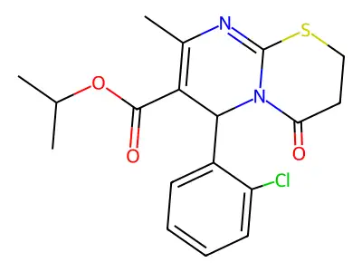 propan-2-yl 6-(2-chlorophenyl)-8-methyl-4-oxo-2H,3H,4H,6H-pyrimido[2,1-b][1,3]thiazine-7-carboxylate structure