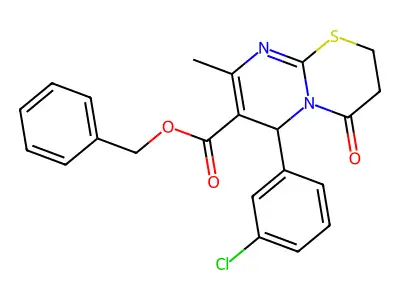 benzyl 6-(3-chlorophenyl)-8-methyl-4-oxo-2H,3H,4H,6H-pyrimido[2,1-b][1,3]thiazine-7-carboxylate structure