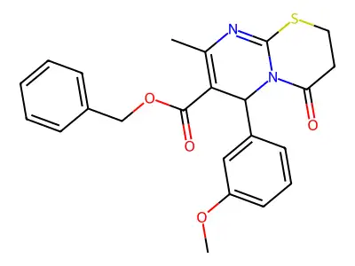 benzyl 6-(3-methoxyphenyl)-8-methyl-4-oxo-3,4-dihydro-2H,6H-pyrimido[2,1-b][1,3]thiazine-7-carboxylate structure