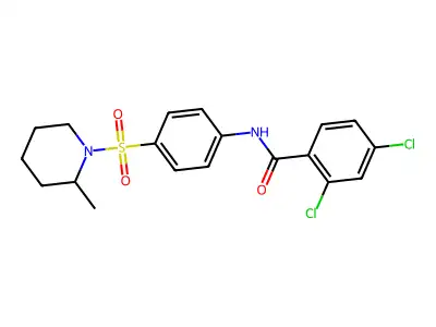 2,4-dichloro-N-[4-(2-methylpiperidin-1-yl)sulfonylphenyl]benzamide structure
