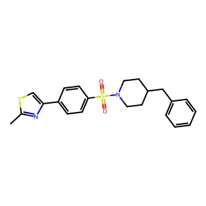 4-Benzyl-1-{[4-(2-methyl-1,3-thiazol-4-yl)phenyl]sulfonyl}piperidine structure