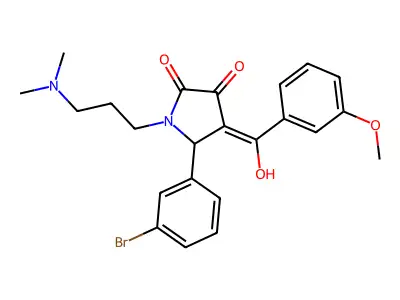 5-(3-bromophenyl)-1-[3-(dimethylamino)propyl]-3-hydroxy-4-(3-methoxybenzoyl)-2,5-dihydro-1H-pyrrol-2-one structure