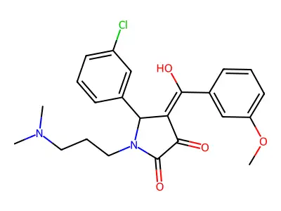 5-(3-chlorophenyl)-1-[3-(dimethylamino)propyl]-3-hydroxy-4-(3-methoxybenzoyl)-2,5-dihydro-1H-pyrrol-2-one structure