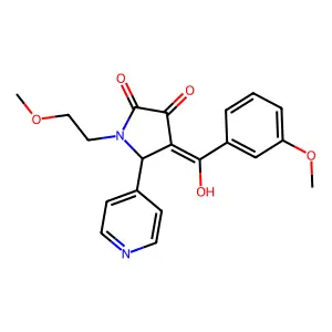 3-hydroxy-4-(3-methoxybenzoyl)-1-(2-methoxyethyl)-5-(pyridin-4-yl)-2,5-dihydro-1H-pyrrol-2-one structure