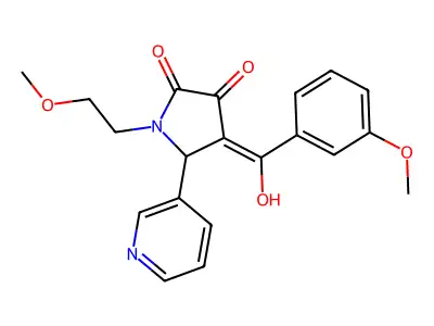 3-hydroxy-4-(3-methoxybenzoyl)-1-(2-methoxyethyl)-5-(pyridin-3-yl)-2,5-dihydro-1H-pyrrol-2-one structure