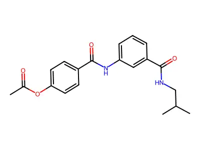 4-({3-[(2-Methylpropyl)carbamoyl]phenyl}carbamoyl)phenyl acetate structure