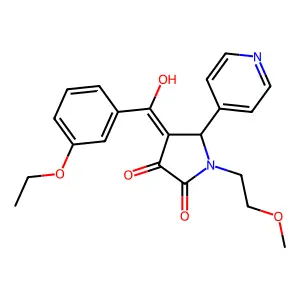 4-(3-ethoxybenzoyl)-3-hydroxy-1-(2-methoxyethyl)-5-(pyridin-4-yl)-2,5-dihydro-1H-pyrrol-2-one structure