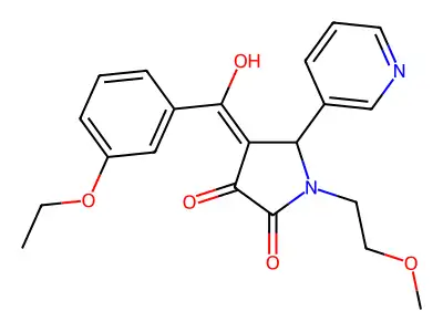 4-(3-ethoxybenzoyl)-3-hydroxy-1-(2-methoxyethyl)-5-(pyridin-3-yl)-2,5-dihydro-1H-pyrrol-2-one structure