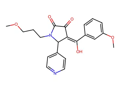 3-hydroxy-4-(3-methoxybenzoyl)-1-(3-methoxypropyl)-5-(pyridin-4-yl)-2,5-dihydro-1H-pyrrol-2-one structure