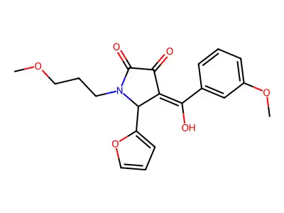 5-(furan-2-yl)-3-hydroxy-4-(3-methoxybenzoyl)-1-(3-methoxypropyl)-2,5-dihydro-1H-pyrrol-2-one structure