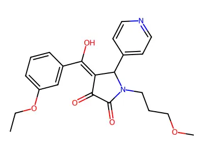 4-(3-ethoxybenzoyl)-3-hydroxy-1-(3-methoxypropyl)-5-(pyridin-4-yl)-2,5-dihydro-1H-pyrrol-2-one structure