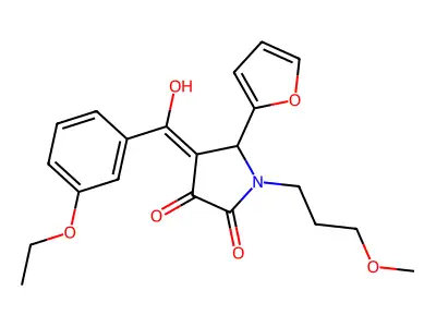 4-(3-ethoxybenzoyl)-5-(furan-2-yl)-3-hydroxy-1-(3-methoxypropyl)-2,5-dihydro-1H-pyrrol-2-one structure