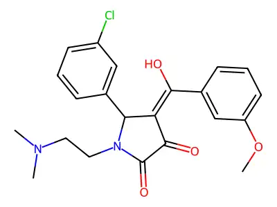 5-(3-chlorophenyl)-1-(2-dimethylaminoethyl)-4-[hydroxy-(3-methoxyphenyl)methylidene]pyrrolidine-2,3-dione structure
