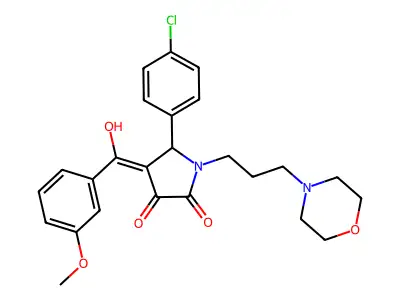 5-(4-chlorophenyl)-3-hydroxy-4-(3-methoxybenzoyl)-1-[3-(morpholin-4-yl)propyl]-2,5-dihydro-1H-pyrrol-2-one structure