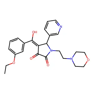 4-(3-ethoxybenzoyl)-3-hydroxy-1-[2-(morpholin-4-yl)ethyl]-5-(pyridin-3-yl)-2,5-dihydro-1H-pyrrol-2-one structure