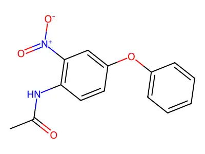 N-(2-nitro-4-phenoxy-phenyl)acetamide structure