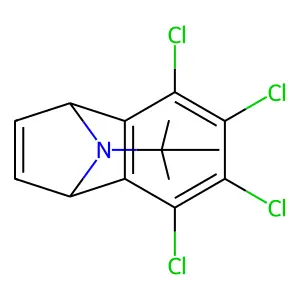Naphthalen-1,4-imine, 5,6,7,8-tetrachloro-9-(1,1-dimethylethyl)-1,4-dihydro- structure