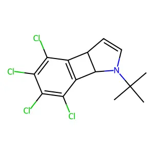 1H-Benzo[3,4]cyclobuta[1,2-b]pyrrole, 4,5,6,7-tetrachloro-1-(1,1-dimethylethyl)-3a,7b-dihydro- structure