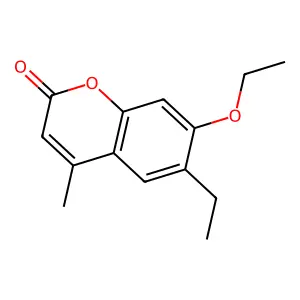 7-ethoxy-6-ethyl-4-methyl-2H-chromen-2-one structure