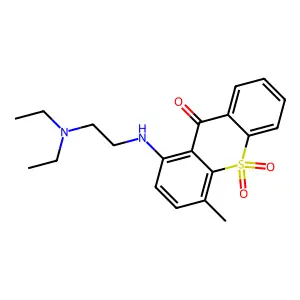 Thioxanthen-9-one, 1-((2-(diethylamino)ethyl)amino)-4-methyl-, 10,10-dioxide structure