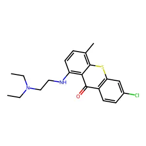Thioxanthen-9-one, 6-chloro-1-((2-(diethylamino)ethyl)amino)-4-methyl- structure