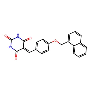 5-{[4-(Naphthylmethoxy)phenyl]methylene}-1,3-dihydropyrimidine-2,4,6-trione structure