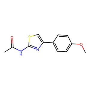 N-[4-(4-methoxyphenyl)-1,3-thiazol-2-yl]acetamide structure