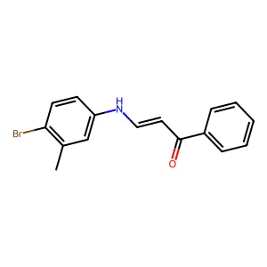 3-[(4-Bromo-3-methylphenyl)amino]-1-phenyl-2-propen-1-one structure