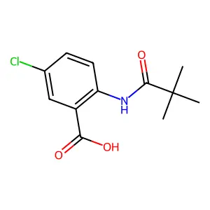 5-Chloro-2-(2,2-dimethylpropanoylamino)benzoic acid structure