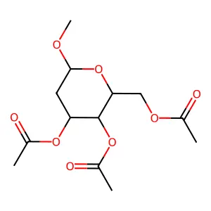 (3,4-Diacetyloxy-6-methoxyoxan-2-yl)methyl acetate structure