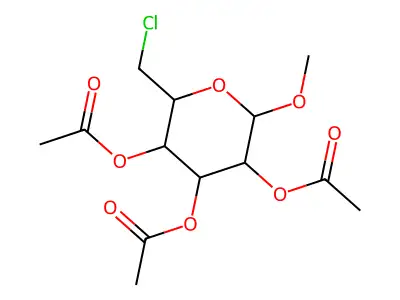 [4,5-Diacetyloxy-2-(chloromethyl)-6-methoxyoxan-3-yl] acetate structure