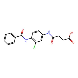 4-{[4-(Benzoylamino)-3-chlorophenyl]amino}-4-oxobutanoic acid structure