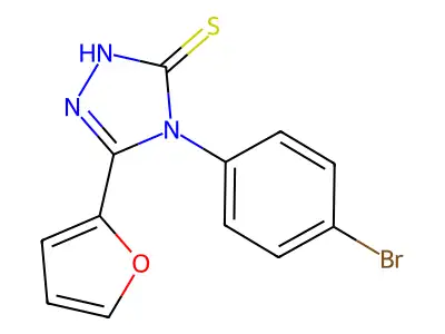 4-(4-bromophenyl)-5-(furan-2-yl)-4H-1,2,4-triazole-3-thiol structure
