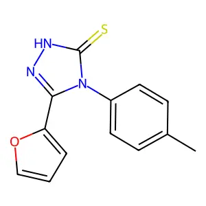 5-(furan-2-yl)-4-(4-methylphenyl)-4H-1,2,4-triazole-3-thiol structure