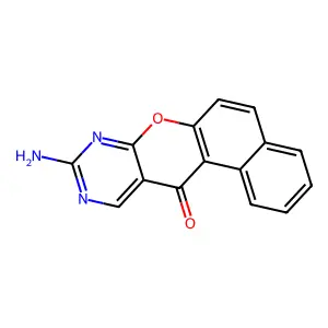 9-amino-benzo[5,6]chromeno[2,3-d]pyrimidin-12-one structure