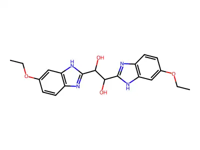 1,2-Bis(5-ethoxy-2-benzimidazolyl)-1,2-ethanediol structure