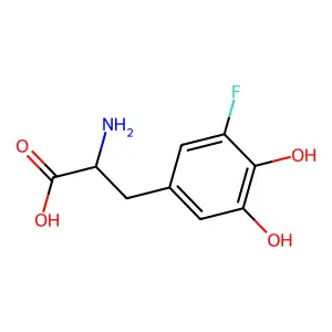 2-Amino-3-(3-fluoro-4,5-dihydroxyphenyl)propanoic acid structure