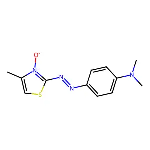 N,N-dimethyl-4-[(4-methyl-3-oxido-1,3-thiazol-3-ium-2-yl)diazenyl]aniline structure
