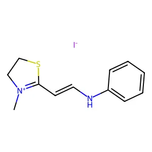 Thiazolium, 4,5-dihydro-3-methyl-2-(2-(phenylamino)ethenyl)-, iodide (1:1) structure