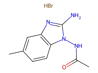 N-(2-imino-5-methyl-3H-benzimidazol-1-yl)acetamide structure