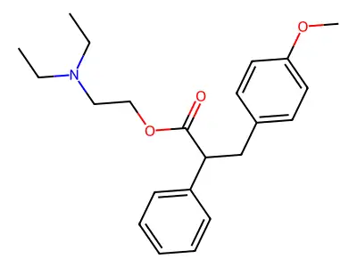 2-(Diethylamino)ethyl 3-(p-methoxyphenyl)-2-phenylpropionate structure