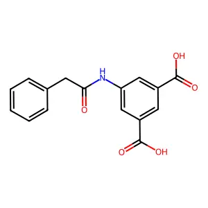 5-[(Phenylacetyl)amino]benzene-1,3-dicarboxylic acid structure
