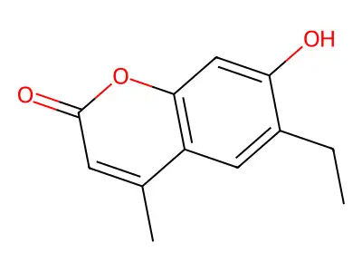 6-ethyl-7-hydroxy-4-methyl-2H-chromen-2-one structure