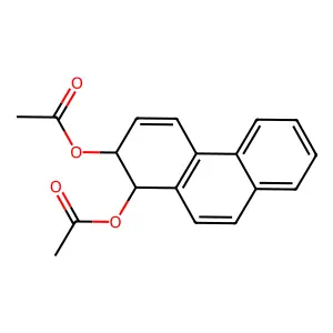 1,2-Dihydro-1,2-phenanthrenediol diacetate, trans- structure