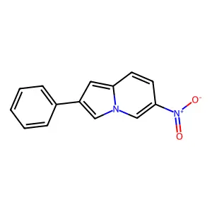 6-Nitro-2-phenylindolizine structure