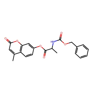4-methyl-2-oxo-2H-chromen-7-yl (2S)-2-{[(benzyloxy)carbonyl]amino}propanoate structure