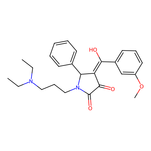 1-(3-(diethylamino)propyl)-3-hydroxy-4-(3-methoxybenzoyl)-5-phenyl-1H-pyrrol-2(5H)-one structure